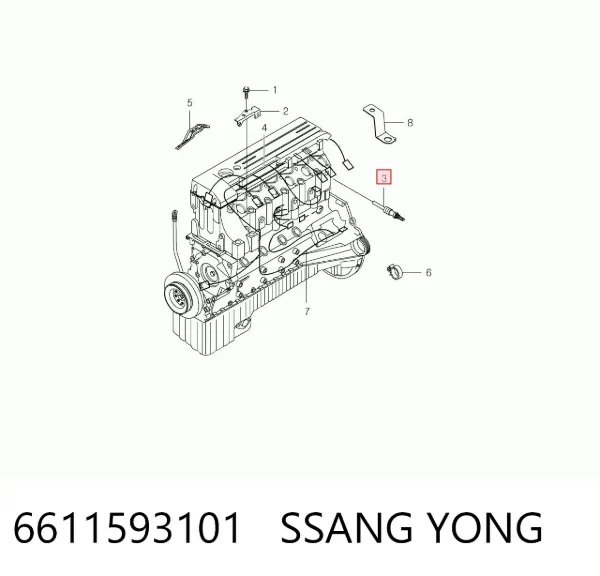 Свічка накалу 6611593101 Ssang Yong