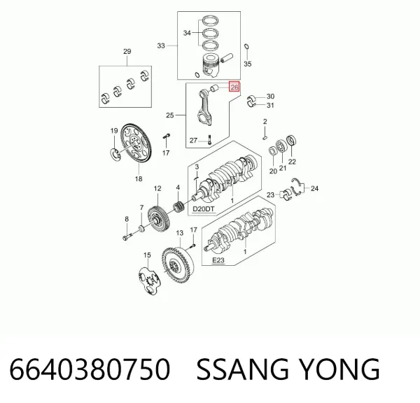  6640380750 Ssang Yong
