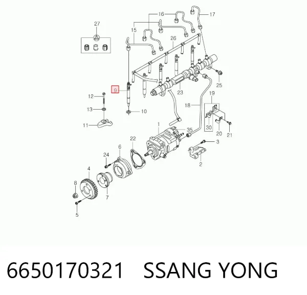 Паливні форсунки 6650170321 Ssang Yong