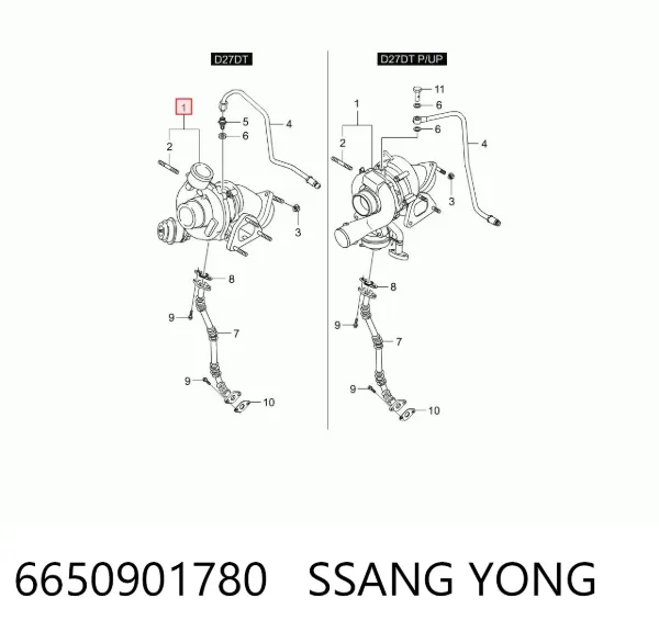 Турбіна 6650901780 Ssang Yong