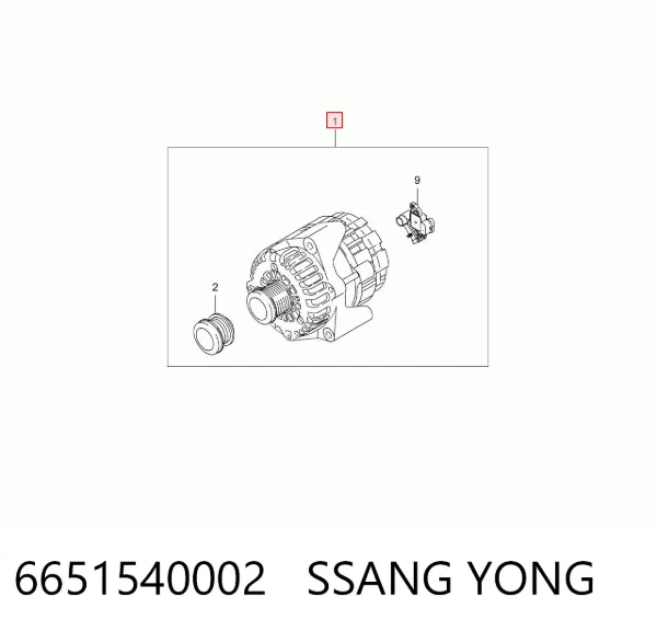 Генератор 6651540002 Ssang Yong