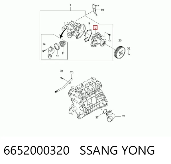 Помпа 6652000320 Ssang Yong