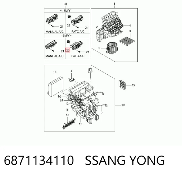  6871134110 Ssang Yong
