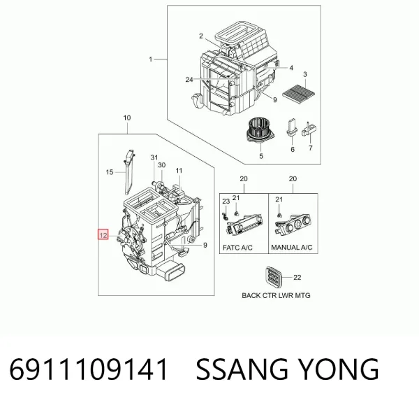  6911109141 Ssang Yong
