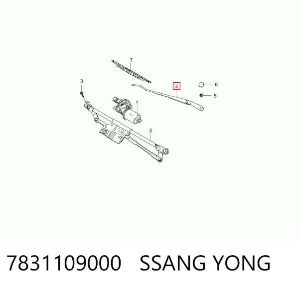 Важіль склоочисника SsangYong Actyon CJ