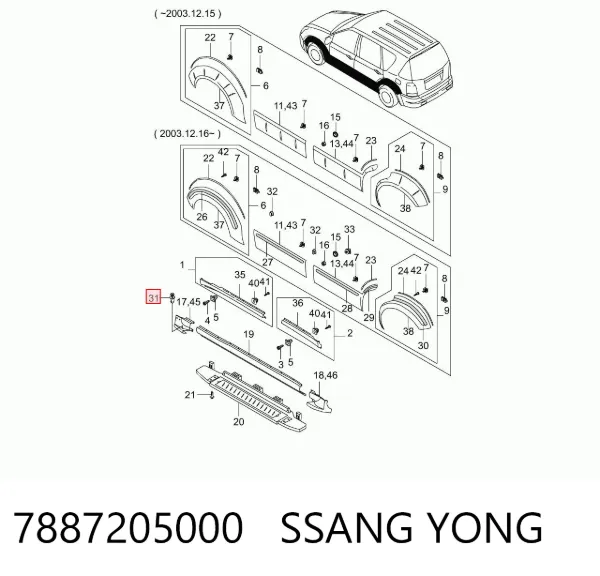  7887205000 Ssang Yong