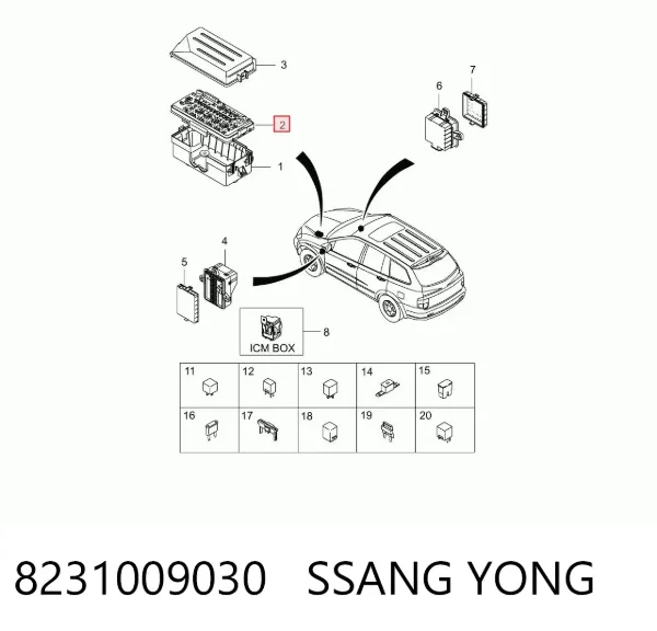  8231009030 Ssang Yong