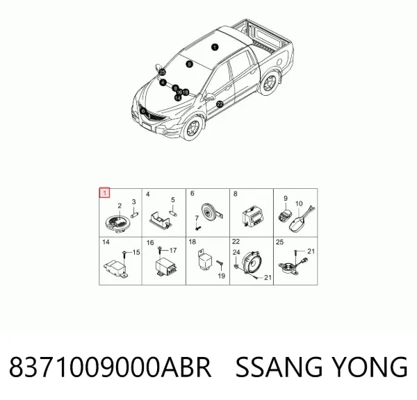  8371009000ABR Ssang Yong