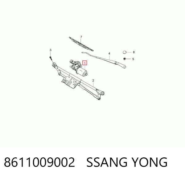 Двигун склоочисника лобового скла (трапеції) 8611009002 Ssang Yong