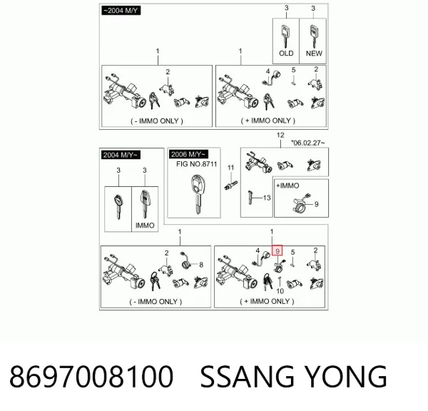  8697008100 Ssang Yong