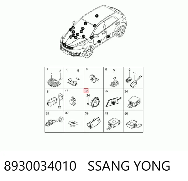  8930034010 Ssang Yong