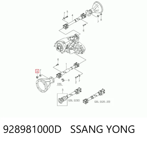  928981000D Ssang Yong