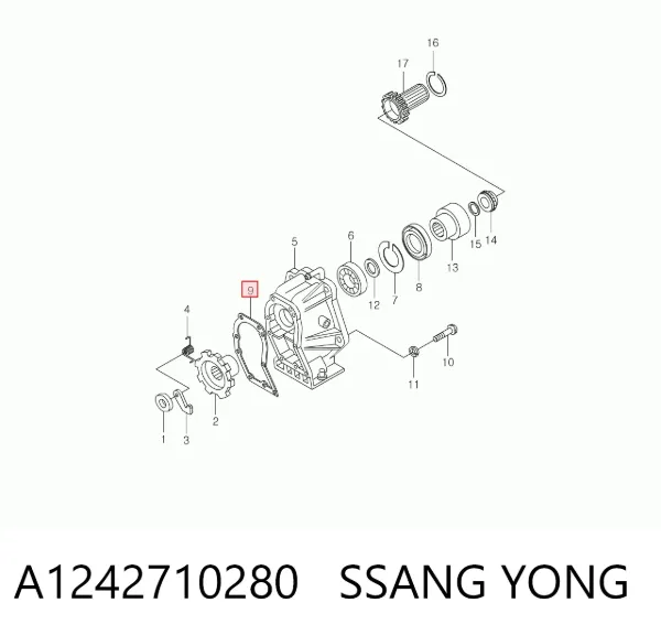 Прокладка масляного насосу АКПП A1242710280 Ssang Yong