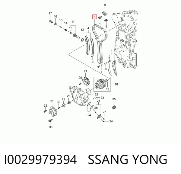 Ланцюг ГРМ I0029979394 Ssang Yong