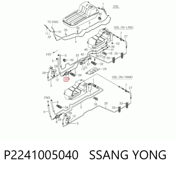 Паливний фільтр P2241005040 Ssang Yong