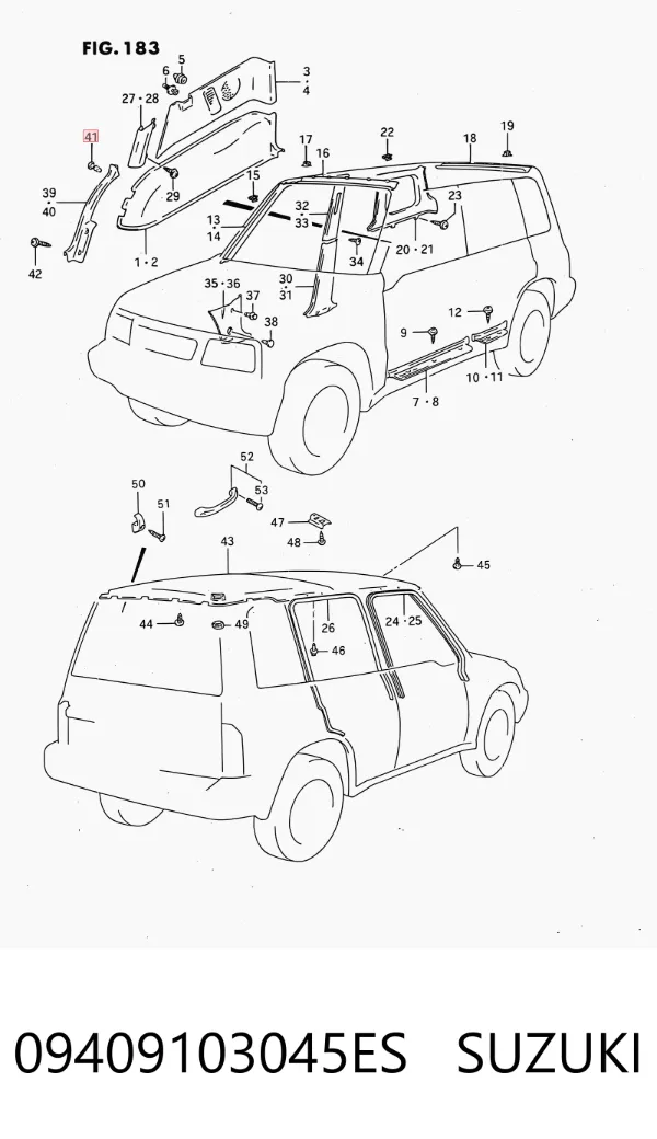 Лобове скло 09409103045ES Suzuki
