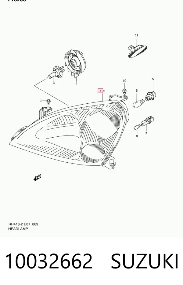 Фара права Suzuki Liana ER