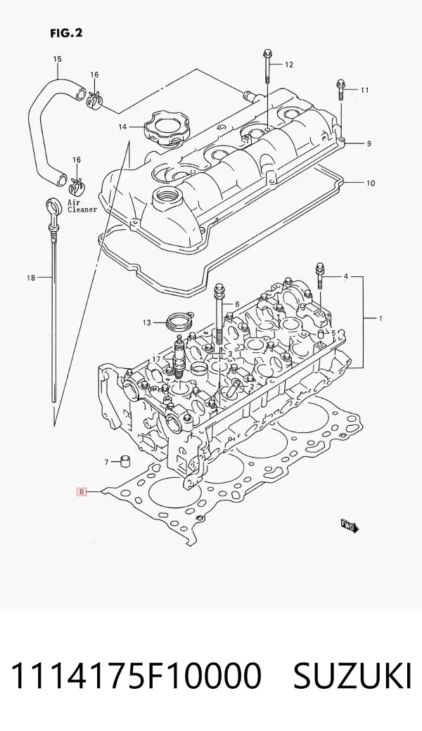 Прокладка ГБЦ 1114175F10000 Suzuki