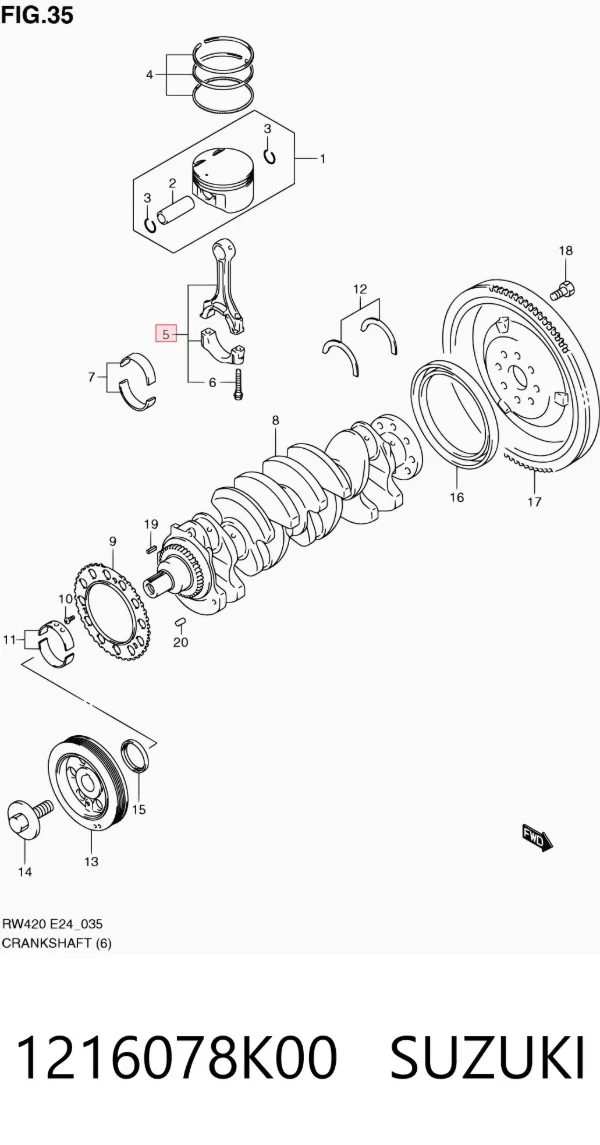  1216078K00 Suzuki