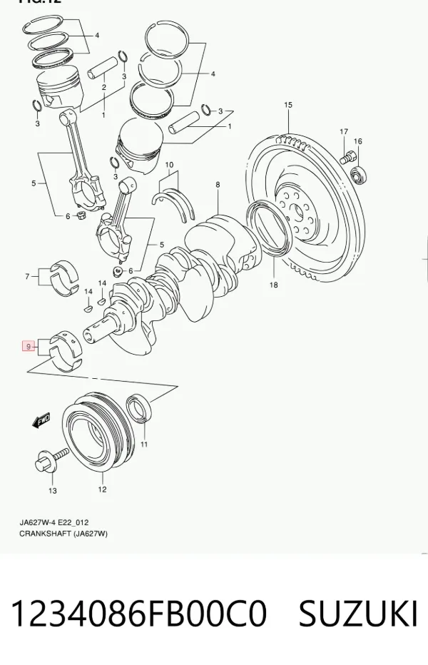  1234086FB00C0 Suzuki
