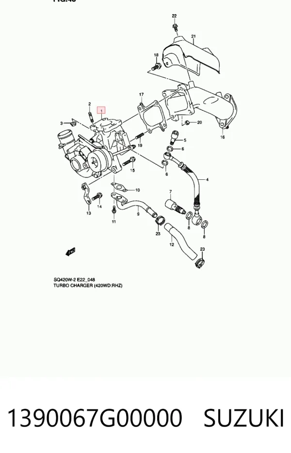 Турбіна 1390067G00000 Suzuki
