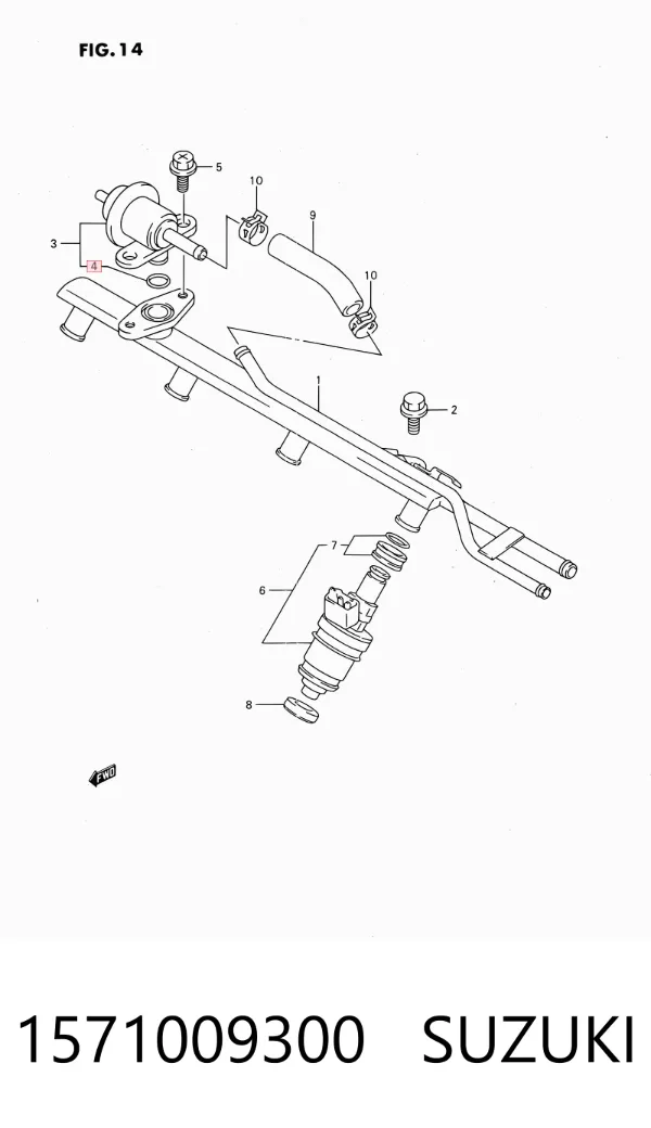 Кільце форсунки 1571009300 Suzuki