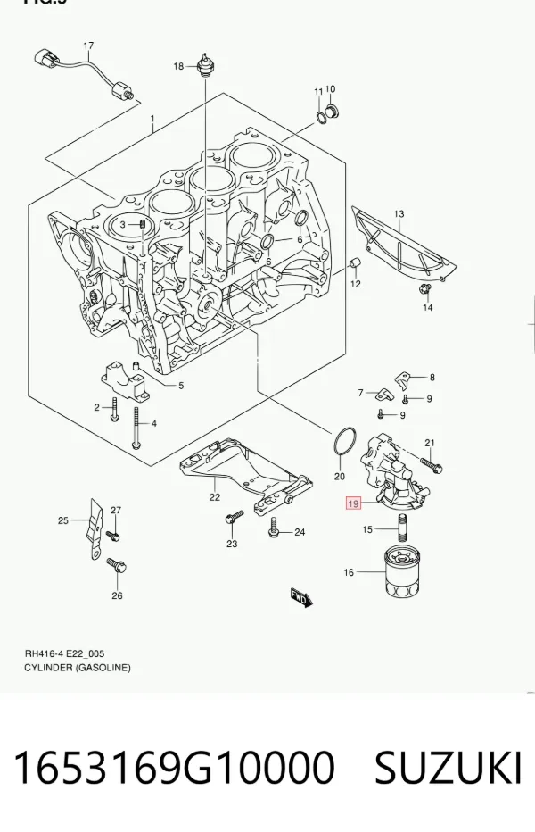  1653169G10000 Suzuki
