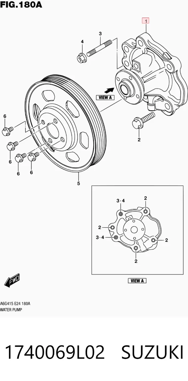 Помпа 1740069L02 Suzuki