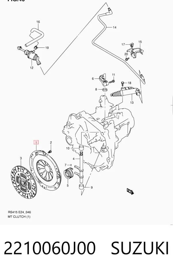 Корзина зчеплення 2210060J00 Suzuki