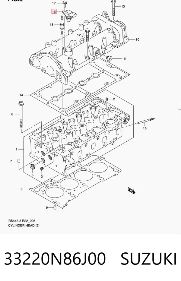 Датчик колінвала 33220N86J00 Suzuki
