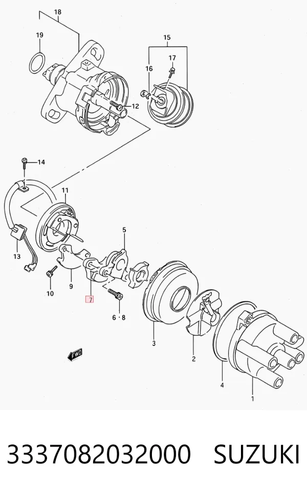 Модуль запалювання, комутатор 3337082032000 Suzuki