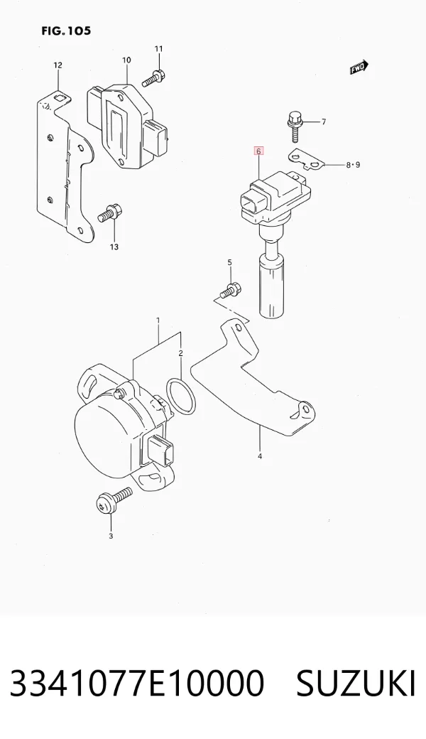 Котушка запалювання 3341077E10000 Suzuki