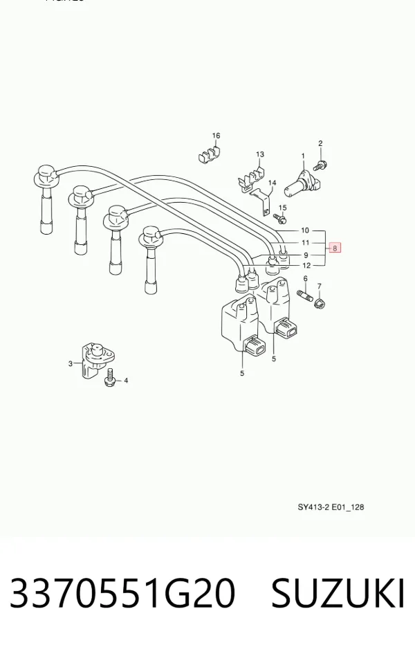 Високовольтні дроти 3370551G20 Suzuki