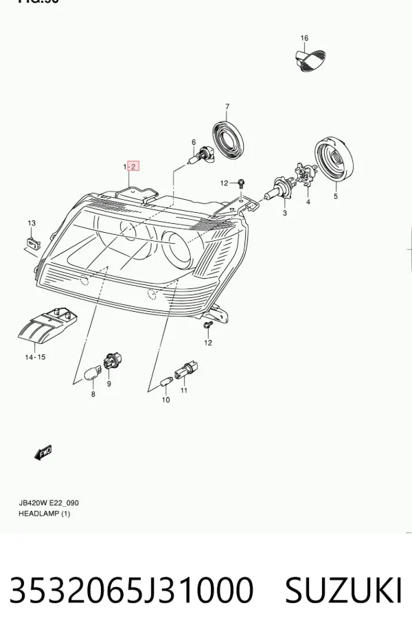 Фара ліва 3532065J31000 Suzuki