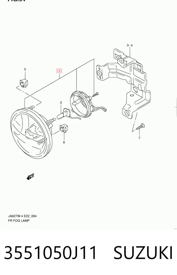 Фара протитуманна, ліва/права 3551050J11 Suzuki