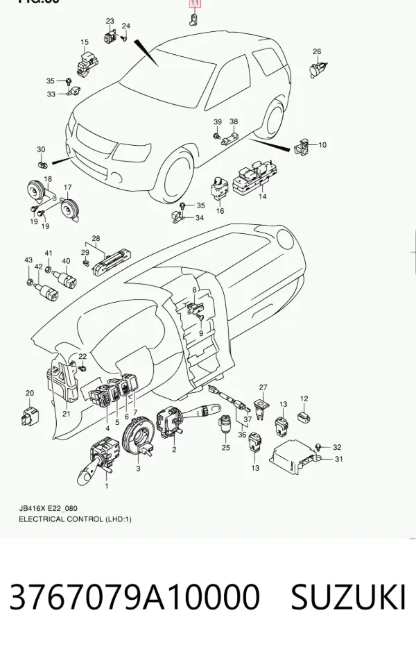 Датчик закривання дверей (кінцевий вимикач) 3767079A10000 Suzuki