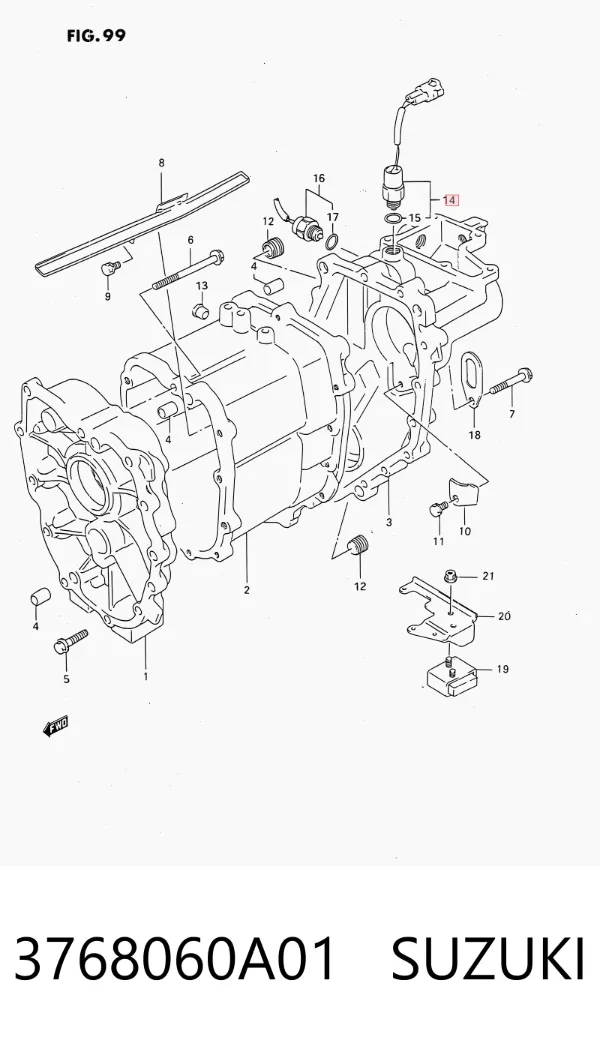 Датчик заднього ходу 3768060A01 Suzuki