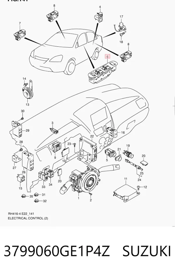  3799060GE1P4Z Suzuki