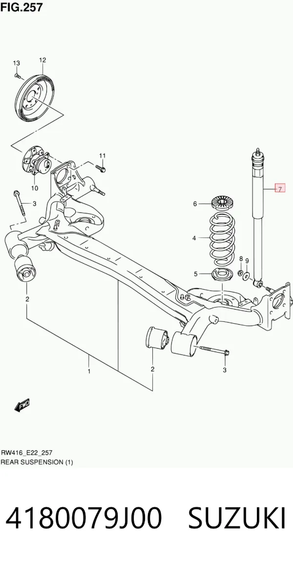 Амортизатор задній 4180079J00 Suzuki