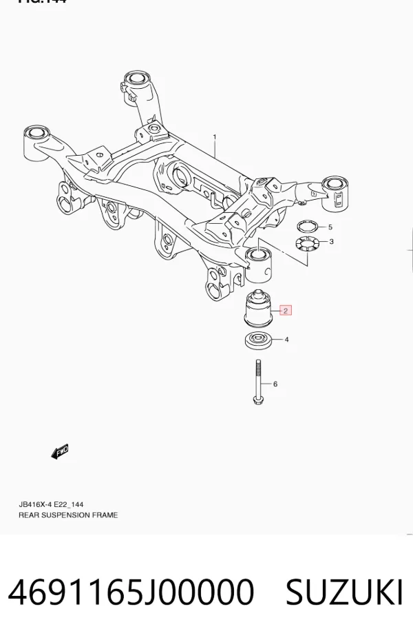 Сайлентблок задньої балки 4691165J00000 Suzuki