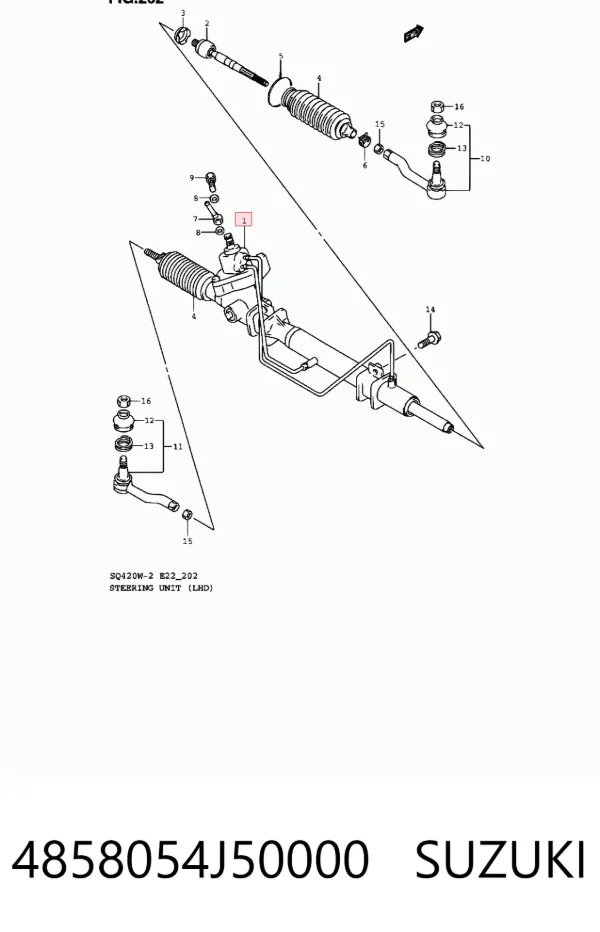 Рульова рейка 4858054J50000 Suzuki