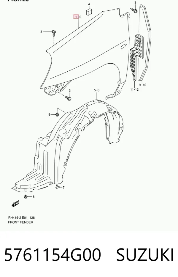 Крила 5761154G00 Suzuki