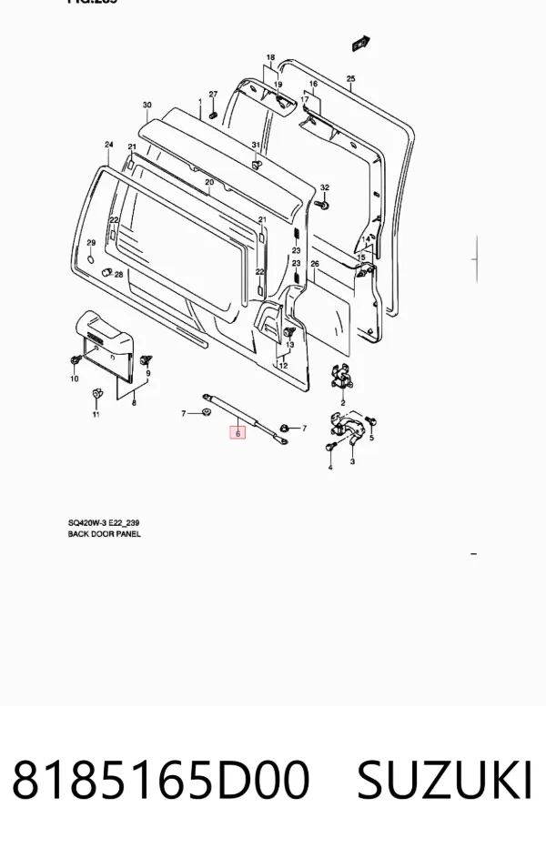 Амортизатор багажника Suzuki Vitara ETJA