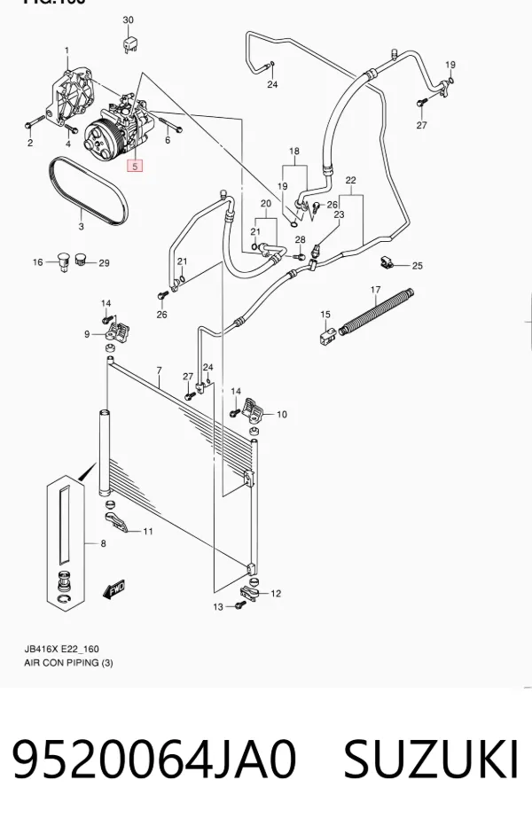Компресор кондиціонера 9520064JA0 Suzuki