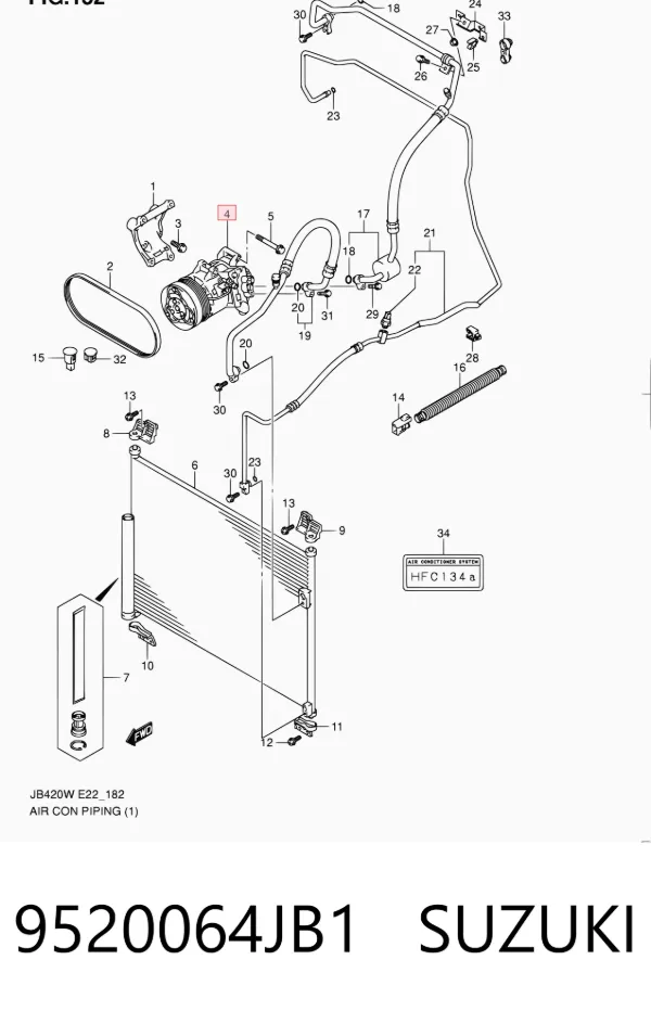 Компресор кондиціонера 9520064JB1 Suzuki