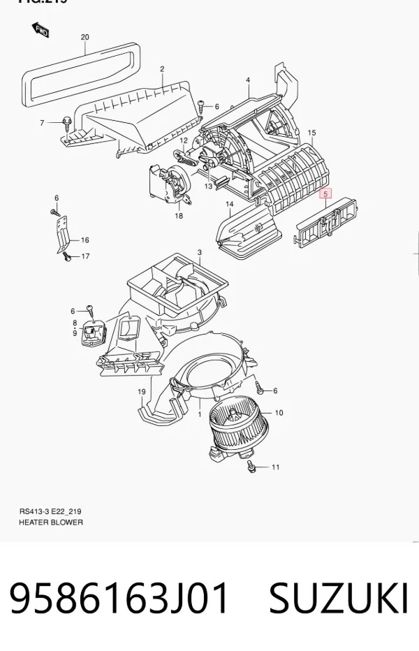 Фільтр салону 9586163J01 Suzuki