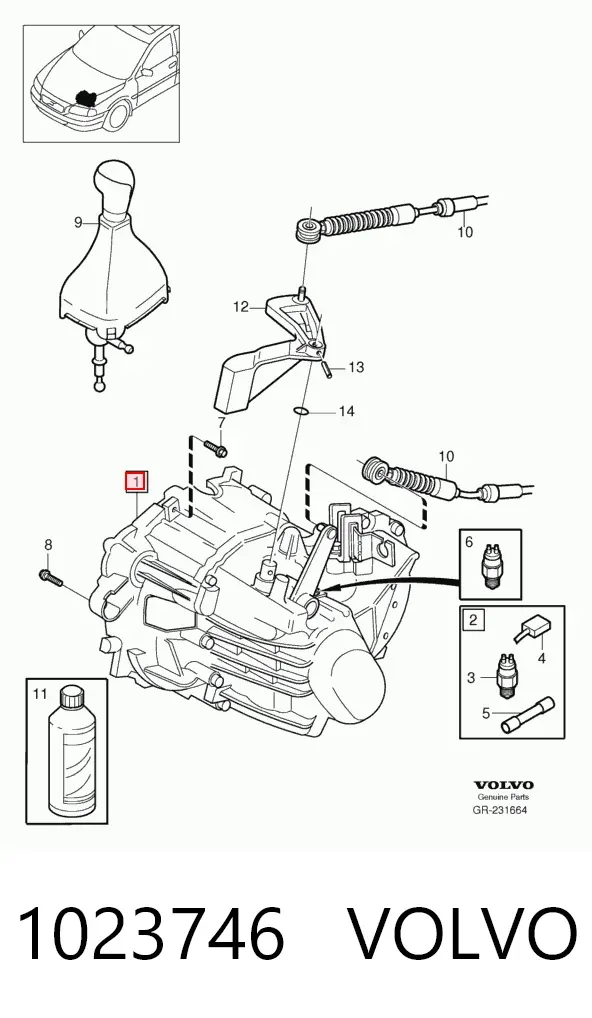 Коробка передач 1023746 Volvo