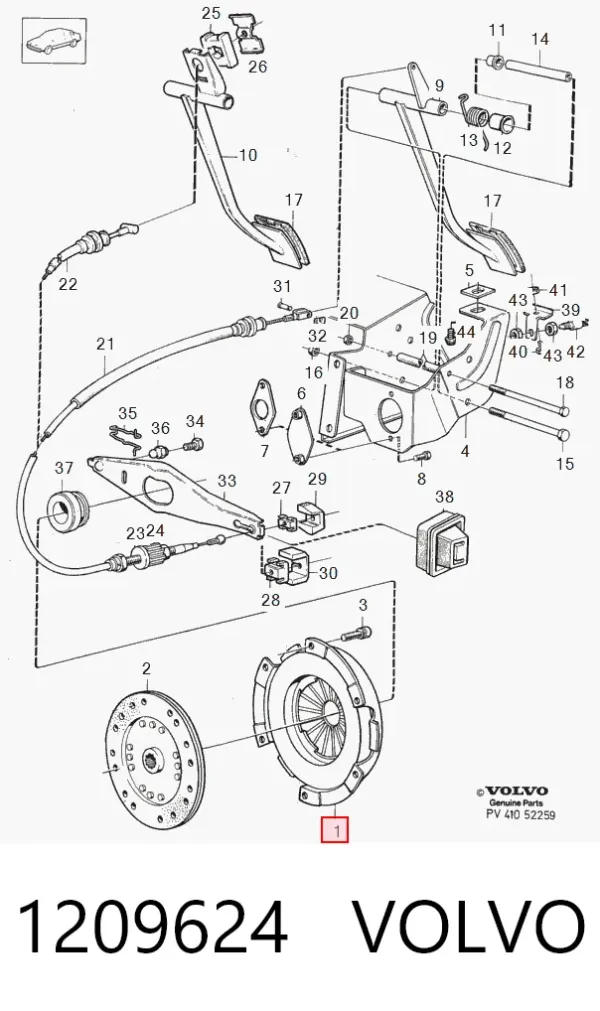Корзина зчеплення Volvo 240 P242, P244