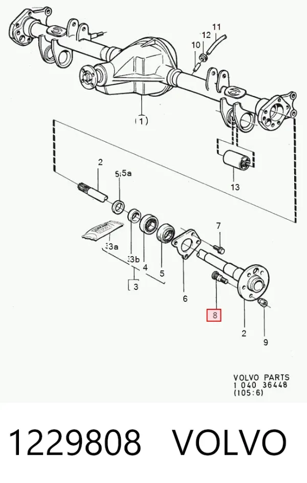 Колісний болт Volvo 240 P242, P244