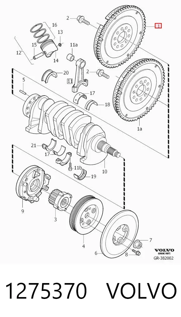 Маховик 1275370 Volvo